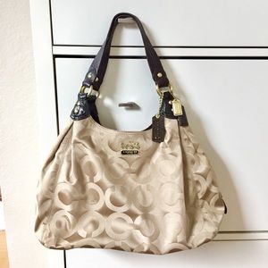 Coach Signature Hobo Handbag No F0973 14324